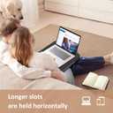 Lap Desk - Portable Laptop Desk Fits up to 15.6 inch Laptops, Wrist Pad, Storage Function, Tablet & Phone Holder, Laptop Stand for Home Office Study (Black & Dark Gray)