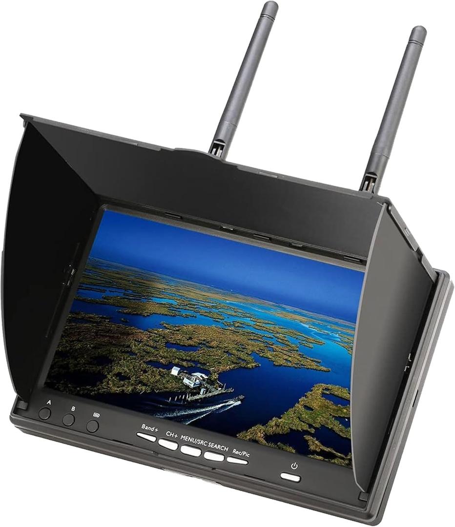 SPEEDY BEE 7Inch Portable FPV Monitor: 5.8Ghz 7" Screen with DVR 40CH Receiver 800 x 480 LCD Display Built-in Battery for FPV