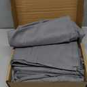 Amazon Basics Lightweight Super Soft Comfortable Brushed Microfiber 4 Piece Bed Sheet Set with 14-Inch Deep Pockets, Queen, Dark Gray, Solid