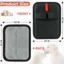 Pet Hair Removal Gloves 3 Pack  Reusable Electrostatic Pet Hair Remover Tool for Cats & Dogs, Ideal for Sofa, Clothes, Bed Sheets, Carpet, Car Seat, Multi-Surface Grooming Glove, Black, 5.1x6.7in