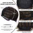 Dsimeig Long Wavy Red Black Wigs for Women Synthetic Side Part Natural Heat Resistant Party Cosplay Hair Wig