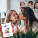 4 x Funny Sheep Mothers Day Card, So Greatful, Humor Sheep Happy Mother's Day Greeting Card with Envelopes, Thank You, Birthday Card for Mom from Daughter, Son (Black)