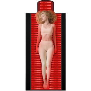 Dual Full Body Red Light Therapy Mat, Red Light Therapy Blanket, 2in1 LEDs(660nm& 850nm), Premium Leather, Adjustable Timer & Intensity
