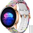 Compatible With Samsung Watch 6 Classic 47mm/43mm,Samsung watch 5/5pro,Samsung watch 4,Galaxy Watch 3 41mm Band,Samsung Active 2 Watch Band 40mm /44mm,20mm Sports Wristband Bands For Women Men