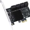 ELUTENG PCI-E SATA Expansion Card PCI-E X1 to SATA 3.0 Controller Card 6Gbps SATAS III Express Adapter (8 Ports)