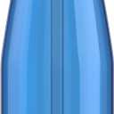 Contigo Ashland 2.0 Leak-Proof Water Bottle with Lid Lock and Angled Straw Dishwasher Safe Water Bottle with Interchangeable Lid 32oz Blue Poppy (32oz (Pack of 1))