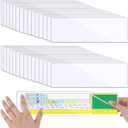 Chinco 30 Pcs Self Adhesive Pockets, Bin Labels for Storage Bins, Clear Pocket Label Sleeves, Plastic Index Card Holder with Top Open for Organizing Bins Box Drawer(3.55 x 10.8 Inches)