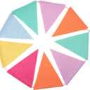 HESTYA 42 Pieces Colorful Pennant Banner Flag Multicolor Bunting String Triangle Banner Pennants for Birthdays Classroom School Carnival Garland Outdoor Events Party Hanging Decorations(Pastel)