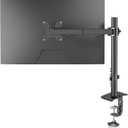 Suptek Single LED LCD Monitor Desk Mount Heavy Duty Fully Adjustable Monitor Stand for 1 / One Screen up to 27 inch (15.75" Tall, Black)