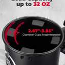 KEMIMOTO Motorcycle Cup Holder, Upgraded ATV Drink Holder with 0.6"-1.5" Metal Clamp, 32OZ Bike Water Bottle Holder for UTV, Scooter, Boat, Stroller, Wheelchair, Golf, Tractor