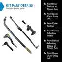 TRQ Front Tie Rod End Drag Link Adjuster Steering Kit Set 6pc for 2007-2017 Jeep Wrangler JK