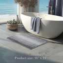BSICPRO Bathroom Rugs, Bath Mat Non Slip 17 x 24 Inches Water Absorbent Chenille Floor Mats Machine Washable (Stone Blue)