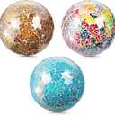 TOPZEA Set of 3 Decorative Glass Balls, 4 Inch Colorful Glass Mosaic Sphere Bowl Filler Orbs Set Ornaments Decoration for Centerpieces Bowls, Vase, Tray, Dinning Room Coffee Table Decor