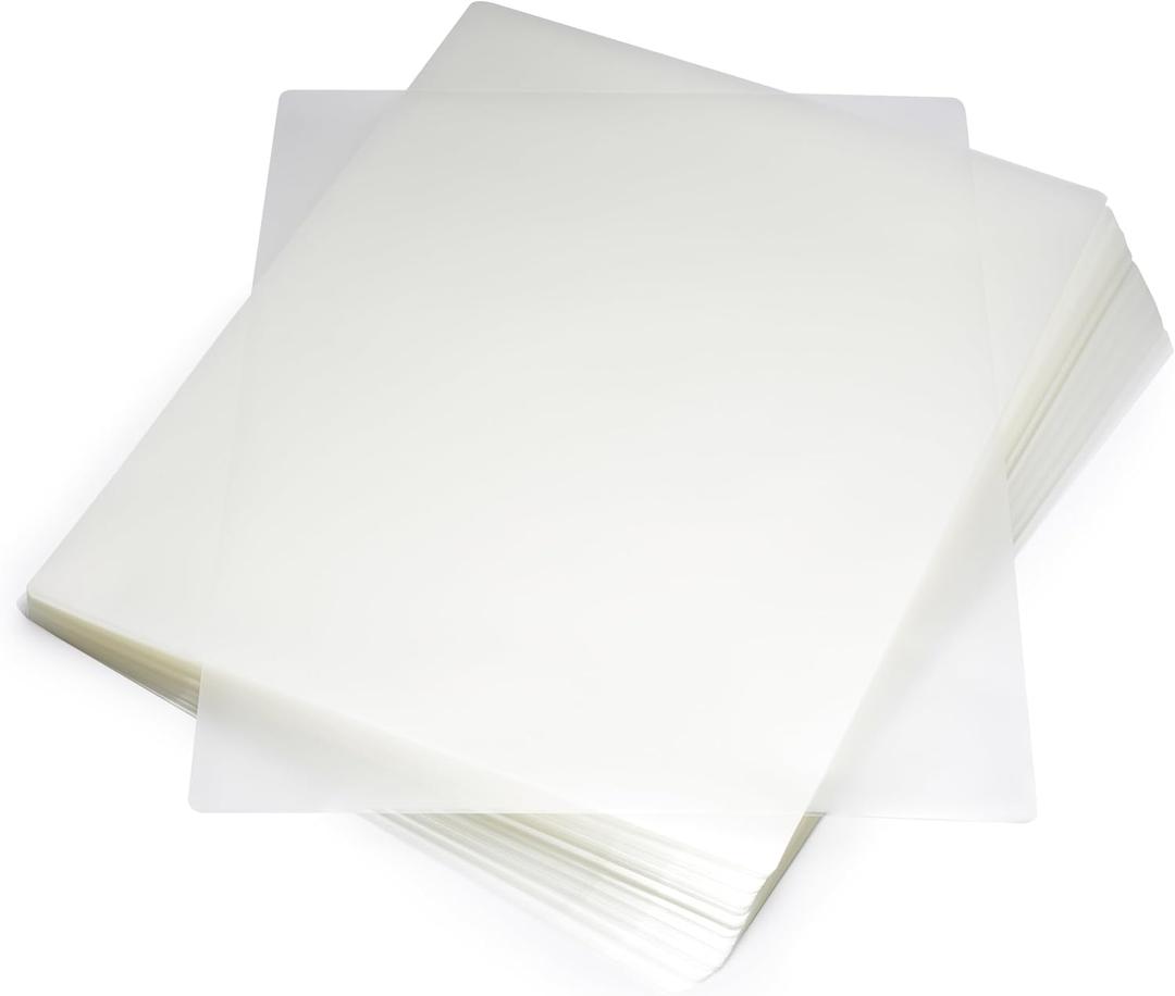 Amazon Basics Clear Thermal Laminating Plastic Paper Laminator Sheets - 11.5 x 9.0-Inch, 100-Pack, 3 mil