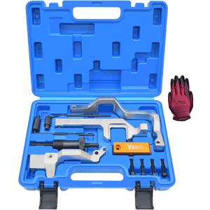 Engine Camshaft Alignment Locking Timing Tool Kit Compatible with BMW Mini Cooper N12 N14 Citroen Peugeot N16 Engines, with Carrying Case & Gloves