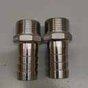 Ceaeso 304 Stainless Steel 1" Hose Barb x 1" NPT Male Threadlead-Free For Connecting 1-inch Bore Air/Water/Oil Hoses, 2 Per Pack