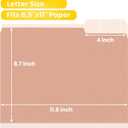SUNEE File Folders Letter Size Pastel Colors, 100 Pack Manilla Folders 8.5 x 11 1/3-Cut Tabs, Colored File Folders Office Home School for Documents Files Paper