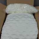 Cooling Side Sleeper Pillow for Neck and Shoulder Pain, Luxury Shredded Memory Foam Curved Bed Pillows for Sleeping Set of 2- Adjustable King Size- Washable Cover Crescent White