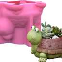 3D Tortoise Silicone Flower Pot Molds Turtle Succulent Planter Concrete Molds DIY Cactus Plaster Cement Clay Resin Craft Home Decor