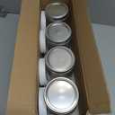 4 Pcs 32 oz Clear Wide Mouth Mason Jars with Airtight Lids and White Plastic Lids, Canning Jars for Overnight Oats, Food Storage and More