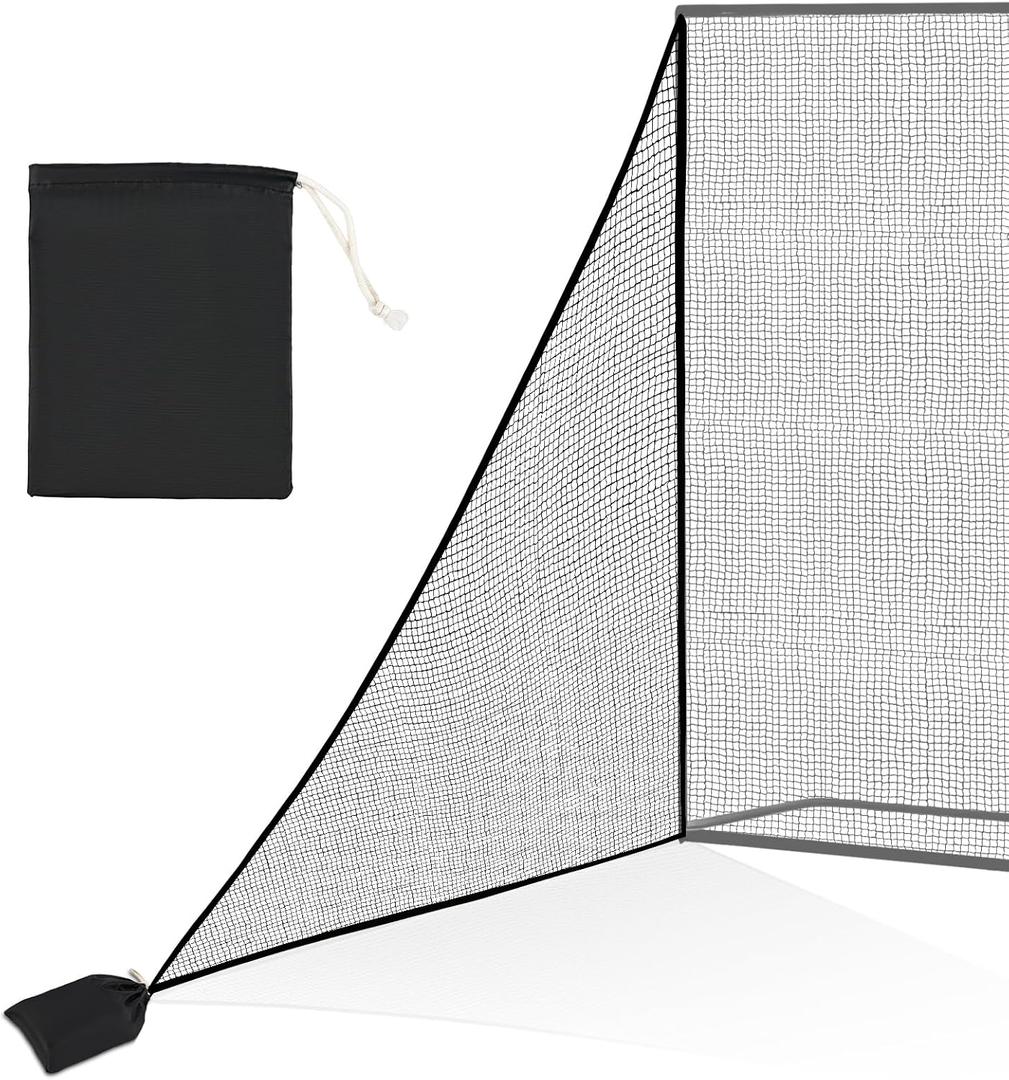 Golf Hitting Nets Shank Net Attachment, 7 * 10/7 * 7FT Heavy Duty Side Net Barrier Net for Golf, Baseball, Hockey with Sandbag