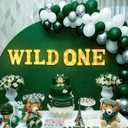 Honoson 7 Pcs Wild One Birthday Party Decorations Wild One Neon Light Sign, 1st Birthday Decorations for Boy or Girl, Warm Lights Decoration for Jungle Animals Theme Party Baby Shower Decoration