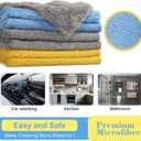 Microfiber Towel for Car Cleaning,Cleaning Supplies Upgraded 450gsm Ultra-Thick,Washcloths Detailing,Exterior Interior Microfiber Rags 16in x 16in(6-Pack)