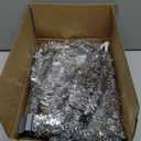 4ft Lighted Artificial Silvery Christmas Tree, Not Pre-lit Silvery Tinsel Pine Trees with Lights, Ideal for Ideal for Home, Office, and Xmas Party Dcor - Includes Stand