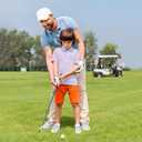 M MAELREG Boys' Polo Shirt Striped Short Sleeve Moisture Wicking Performance Stretch Active Casual Collared Kids Golf Shirt (6 Years, Light Pink/Cobalt Stripe)