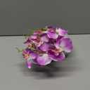 MINYULUA Artificial Orchid Flower, Purple Faux Phalaenopsis Flower Arrangement with Vase, Potted Plant Bonsai for Wedding Party Office Table Centerpiece Bathroom Home Decoration (11 x 5.9 x 5.9 inches)