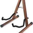 Donner Wood Guitar Stand, Acoustic Electric Wooden Guitar Floor Stand, A Frame Folding Guitar Holder Adjustable for Bass, Cello, Mandolin, Banjo, Ukulele