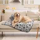 Nobleza Waterproof Dog Cat Blanket Set - 3PCS Warm Soft Pet Bedding for Sofa, Indoor Sleep, Furniture Protector, Outdoor Car - Puppy Winter Reversible Sherpa Fleece for Large Medium Small Pets, 23x15