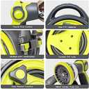 YASHINE 50ft Retractable Garden Hose Reel, Portable Hose Reel, 45+5FT with 10 Patterns Spray Nozzle, Adapts to standard US hose plugs, 50FT Hose Reel for Garden Watering Car Washing Pet -Green