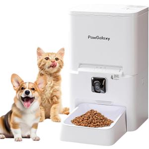Automatic Cat Feeder with Camera, 1080P HD Night Vision 5G WiFi Smart Pet Feeder for Cats & Dogs  App Control, Timed Feeding, Portion Control, Two-Way Audio, Dual Power Supply