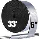 Pipe Insulation Wrap Foam Tube Self Adhesive Heat Tape for Water Pipes, Peel and Stick Outdoor Foam and Foil Water Pipe Insulation Wrap for Winter (6" W x 33' L)