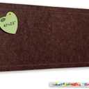 Feltor Felt Bulletin Board, 47"x23" Vision Board Contains 20 Push Pins (Random Color) School Home Wall Acoustic Panel - Cola