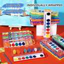 24 Pcs Apple Style Watercolor Painting Set for 8 Washable Colors with Brush Watercolor Painting Set Gift Party Supplies Back to Party Gift Exchange