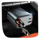 LISEN Retractable Car Charger, for Valentines Day Gifts for Him, 69W Cars Adapter USB C Fast Charger for iPhone 17 Pro Max 16, Car Accessories Gadgets for Men, Anniversary Birthday Gifts for Men Women