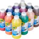 Crayola Washable Paint (12ct), Bulk Paint Set for Kids' Art Projects, 16 Oz, Nontoxic Craft Supplies, Teacher Classroom Must Haves, Ages 3, 4, 5