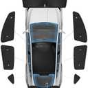 Evooor 8PCS Windshield Sunshade for Tesla Model S,Front&Rear Side Window Privacy Sun Shade Thermal Insulated Privacy Cover Sun Visor for Tesla Model S Accessories