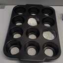 Wrenbury Pro Mini Cheesecake Pan - Nonstick Carbon Steel, Removable Bottom, 12 Cup, 3-Inch, Easy Clean, PFOA-Free, Gray