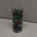 Emopeak 24Pcs Mini Christmas Balls Ornaments for Xmas Tree - 1.2 Inch Small Shatterproof Christmas Tree Decorations Hanging Ball for Holiday Wedding Party Decoration Dark Green