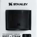 Stanley Quencher Boot and Straw Cover Cap | Anti-Slip Silicone Protector for Tumbler with Handle | Accessory Set for Stainless Steel Drinking Cup | BPA-Free (Black)