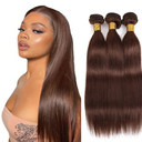 18 20 22 Inch Bundle Chocolate Brown Straight Human Hair Bundles Raivide