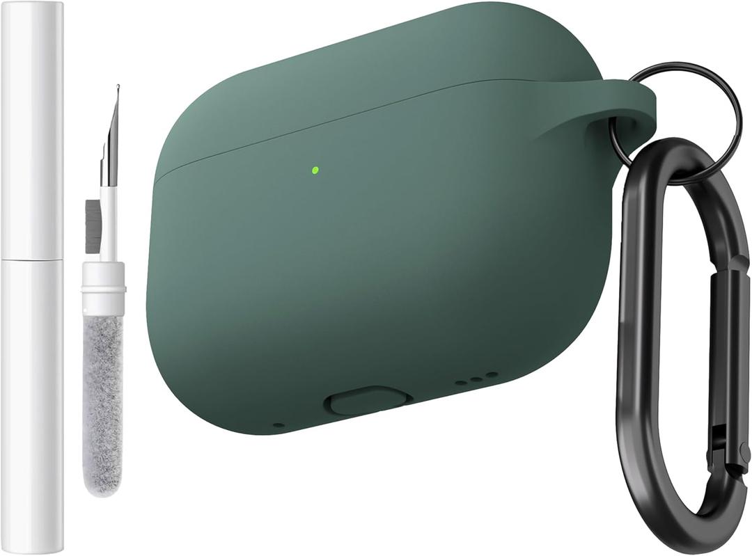 Brujula Case for AirPods Pro 3 Case Silicone Protective Cover Compatible with AirPods Pro 3rd Generation 2025(Lake Green, AirPods Pro 3)