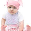 Hakochia Waterproof Baby Bibs Organic Cotton Super Soft and Absorbent With Adjustable Snap for Baby Boys and Girls
