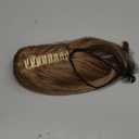 Ponytail Extension - 10" Short Claw Clip in Ponytail Hair Extensions Messy Bun Hair Piece Natural Soft Synthetic Straight Pony Tail Hair Pieces for Women (Deep Blonde)