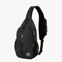 WATERFLY Crossbody Sling Backpack Sling Bag Travel Hiking Chest Bag Daypack (Black)