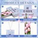 Feifeiya 60 Pcs Easter He is Risen Bookmarks Christian Cross Bookmarks Religious Floral Bookmarks for Bible Page Marks Bookmark Giveaways Sunday School Reading Rewards Easter Church Supplies