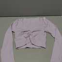 Wild Fable Ribbed,Long Sleeve, V-Neck Crop Top, Light-Violet Size S